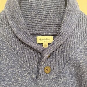 Goodfellow & Co Men's Heathered Blue Zip-Up Sweater